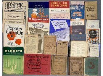 Collection Of Vintage Music And Song Books