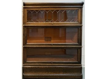 Gorgeous Antique Globe Wernicke Stacking Oak And Glass Barrister Bookcase
