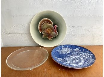 Vintage Glass And Ceramic Platters