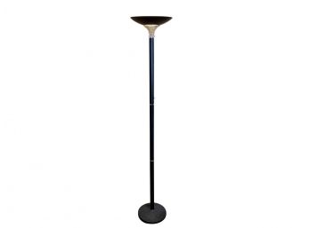 Tall Black Floor Lamp With Glass Detail