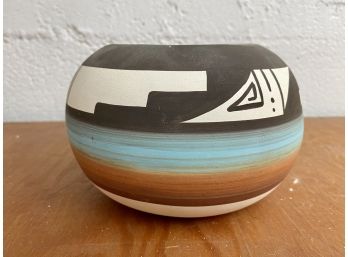 Ute Mountain Native Made Pot With Original Paper Signed