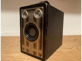 Vintage Brownie Junior Six-16 Camera Art Deco Metal Front Film Camera