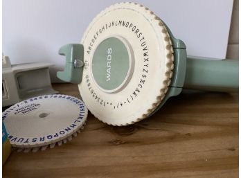 Two Vintage Turn-dial Label Makers