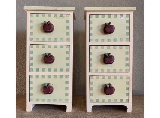 Hand Painted Children's- Doll Chest Of Drawers
