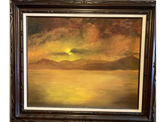 Original Artwork Landscape Sunset On Canvas