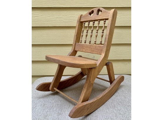 Vintage Wood Folding Chair/ Rocker Doll Chair