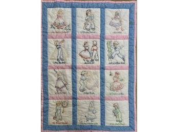 Lovely Nursery Hand Stitched Baby Blanket