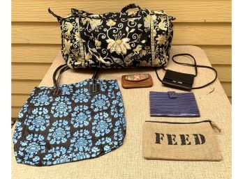 Floral Vera Bradley Duffle Bag With Miscellaneous Wallets