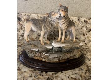 Wolf Kiss Sculpture Handmade In England