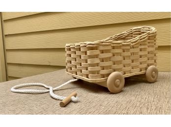 Small Wicker Basket Wagon