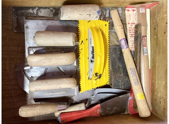 Assorted Tile And Grout Tools