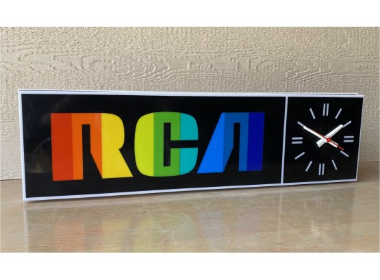 Vintage RCA Lighted Clock Sign