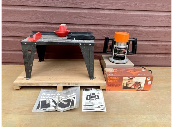 Black And Decker Router And Router Guide And Router Saber Saw Table