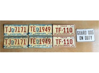 Collection Of Vintage 1970s Colorado License Plates