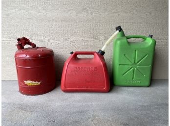 Collection Of  5 Gallon Gas Cans