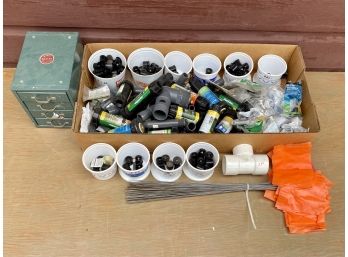 Lot Of Yard Sprinkler Accessories And Parts
