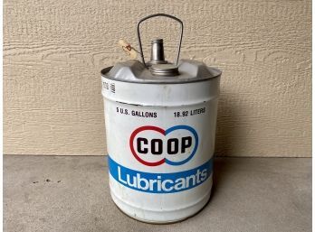 Vintage COOP Lubricant Can 5 Gallons