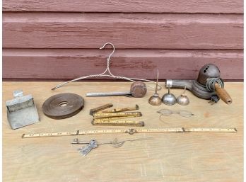 Grouping Of Antique Smalls Including Hair Dryer