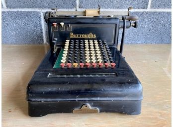 Burroughs Antique Hand Crank Adding Machine