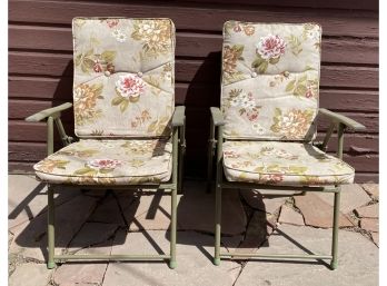 Folding Lawn Chairs With Floral Cushions