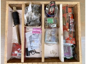 Miscellaneous Lot Of Hardware Hooks And Hinges