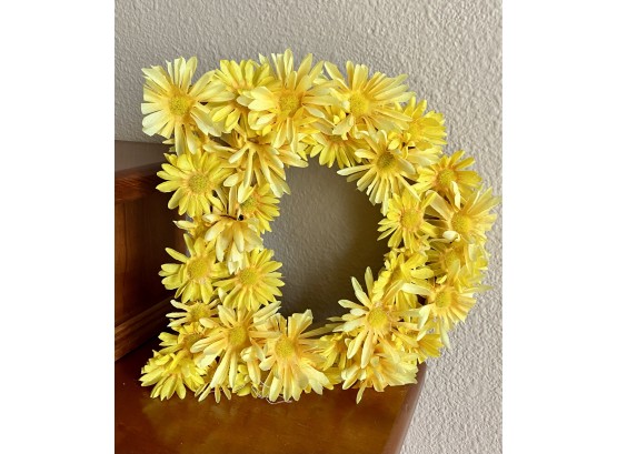 Decorative Flower Letter D 8.5 Inches Tall