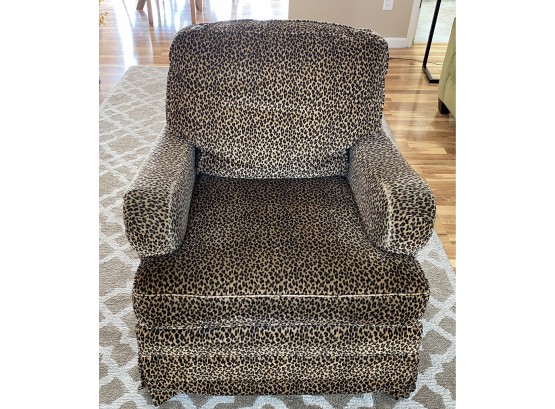 Amazing Cheetah Print Rocking Swivel Chair By Bassett