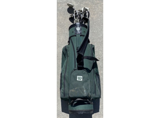 Lot Of Golf Clubs With Bag