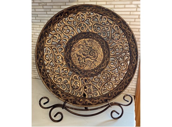 Amazing Ornate Plate On Stand