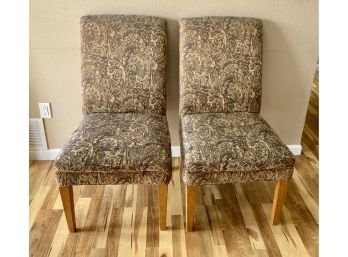 Two Upholstered Dining Chairs
