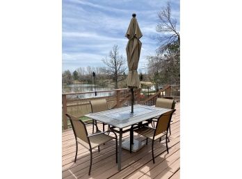Patio Table With 4 Chairs And Umbrella