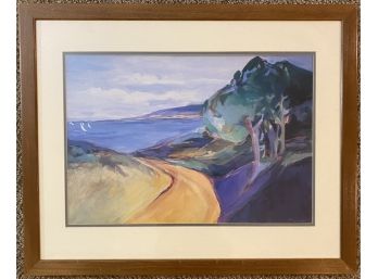 Framed Print Of Trees By The Ocean