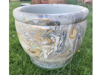 Ceramic Swirled Paint Planter Pot
