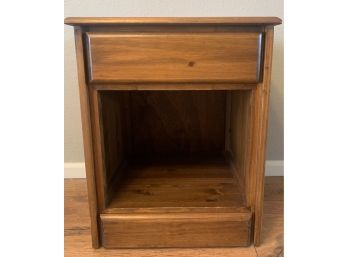 Wooden Night Stand With Single Drawer