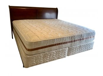 King Size Sleigh Bed With Mattress And Box Spring