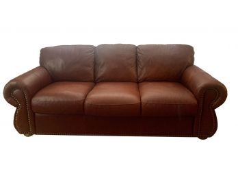 Leather Sofa With Nail Tack Design