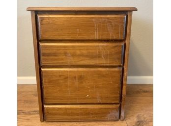 Wooden Night Stand With 3 Drawers