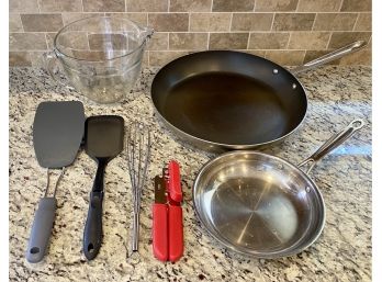 Kitchen Lot Including Large All-Clad Pan