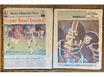 Two Vintage Broncos Sport's Pages