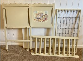 Vintage Wooden Crib For Assembly
