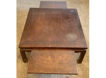 Short Wooden Livingroom Table W/ Extenders