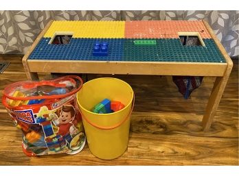 Mega Lego Table And Mega Blocks