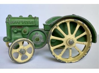 Vintage Metal John Deere Toy Tractor