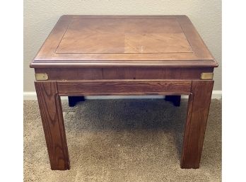 Two Matching Wooden Endtables