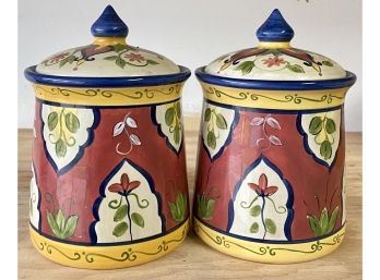 Two Ceramic Jars From Pier 1 Imports