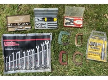 Lot Of Misc Tools (feat Popular Mechanics 11 Piece Metric Combination Wrench Set)