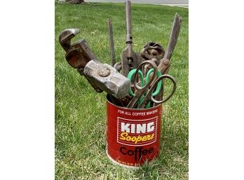 King Soopers Coffee Can Full Of Tools And Steel Chains