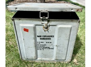 Gray Metal 'high Explosives' Box