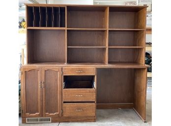 Massive Wood Cabinet  Bookshelf Set