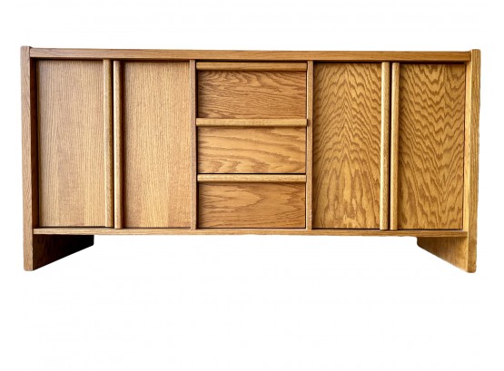 Hardwood Sideboard Console With Drawers And Shelving